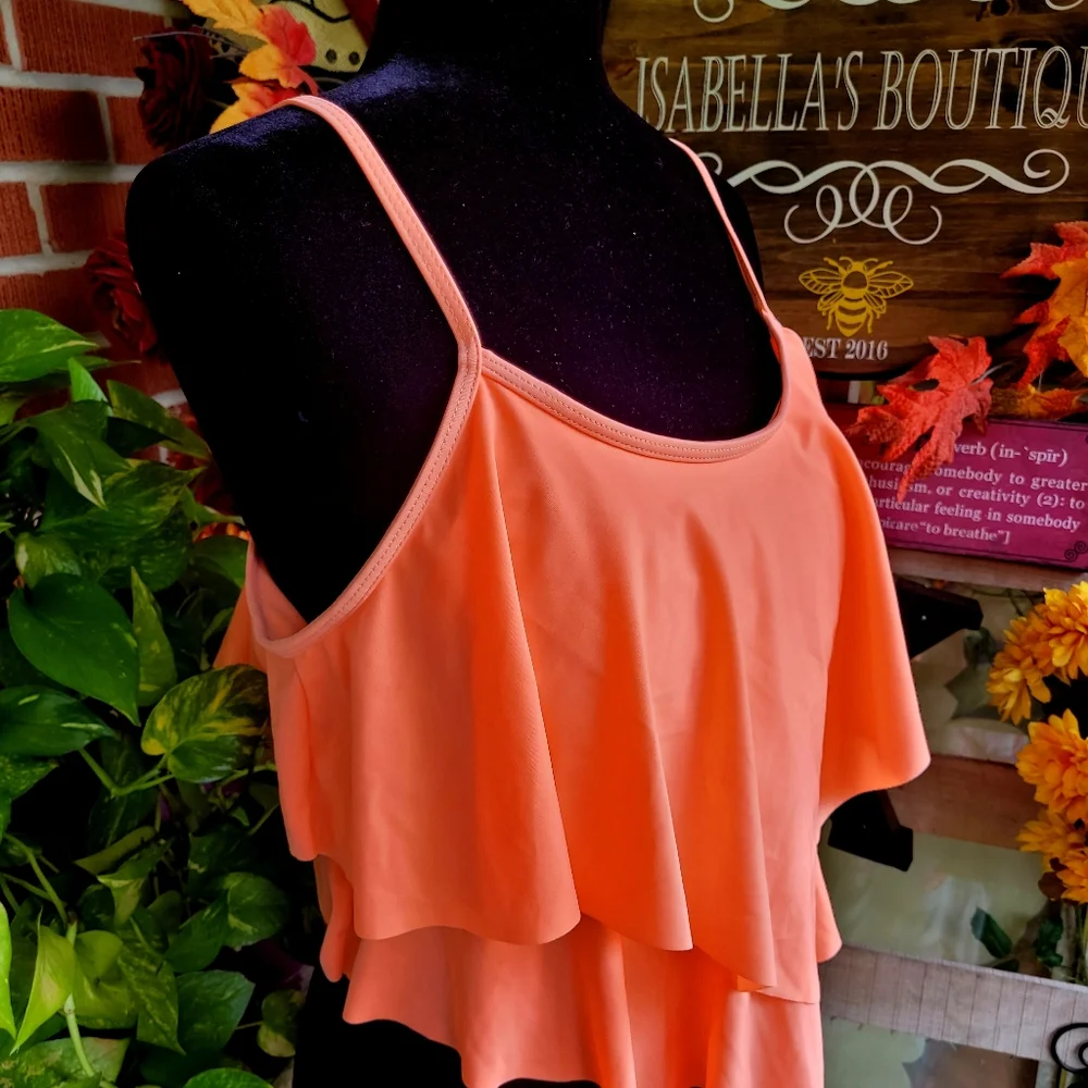 Double Ruffle Swim Top - Picture 10 of 12